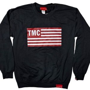 NWT The Marathon Clothing TMC Flag Crewneck Sweatshirt Black Men’s S